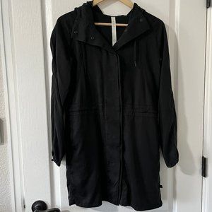 Lululemon City Stroll Jacket Hooded Cinch Waist Long Trench Coat Size 4